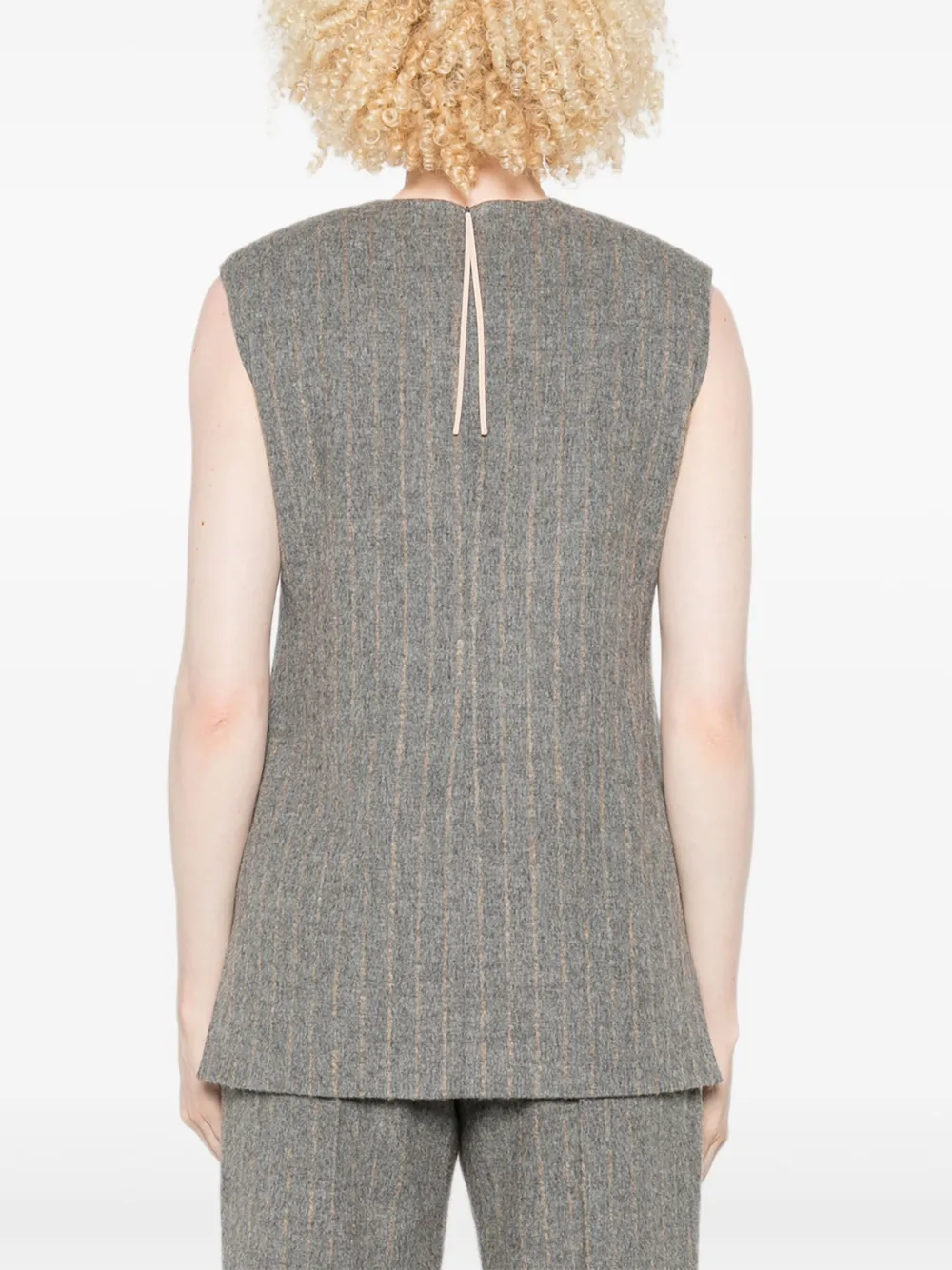 Carven Spencer met krijtstreep Grijs