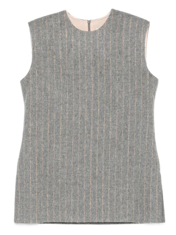 Carven Pinstripe Vest in Grey