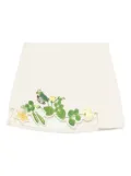 Vivetta floral-embroidered scalloped mini skirt - White