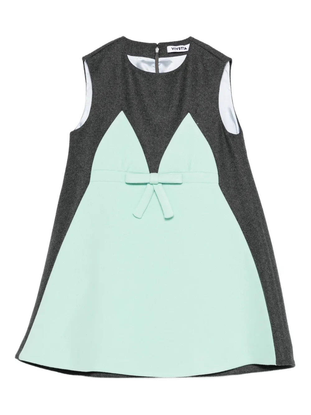 Vivetta bow-detail sleeveless mini dress | Grey | Image 1