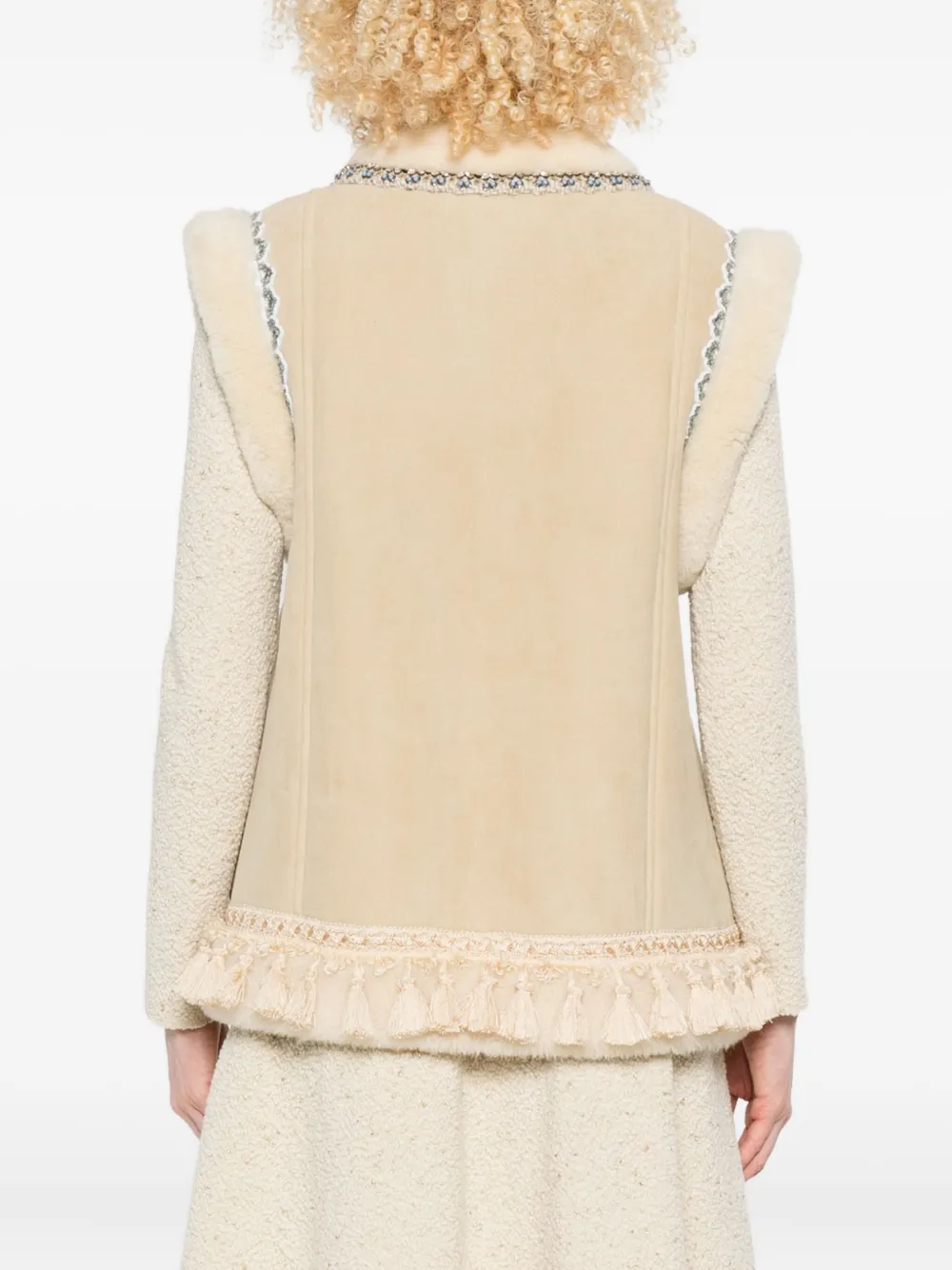 Valentino Garavani Gilet verfraaid met kwastje Beige