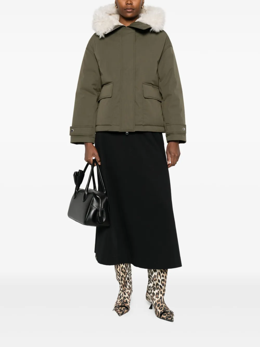 Yves Salomon hooded patch-pocket jacket | Down Jackets | Image 2