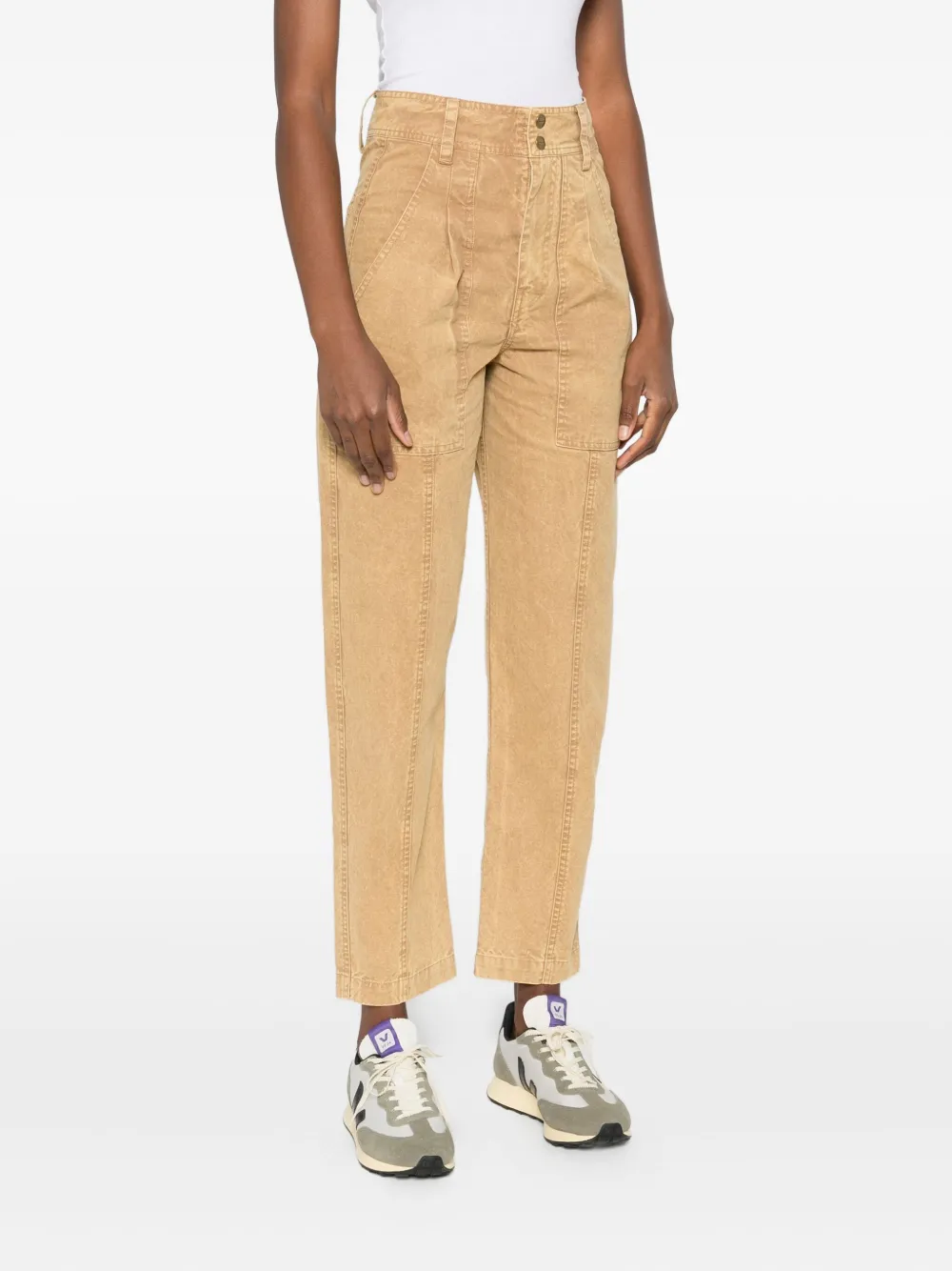 Isabel Marant Étoile Panelled Pocket Trousers In Brown