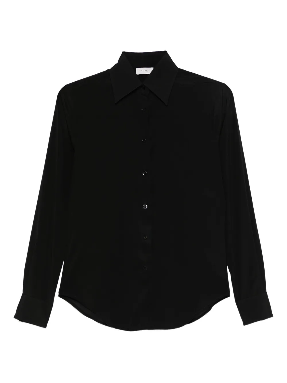 Mazzarelli Gea point-collar long-sleeve shirt | Black | Image 1