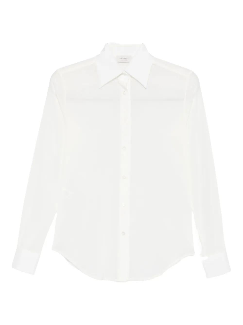 Mazzarelli Gea Long-sleeve Button-up Shirt In White
