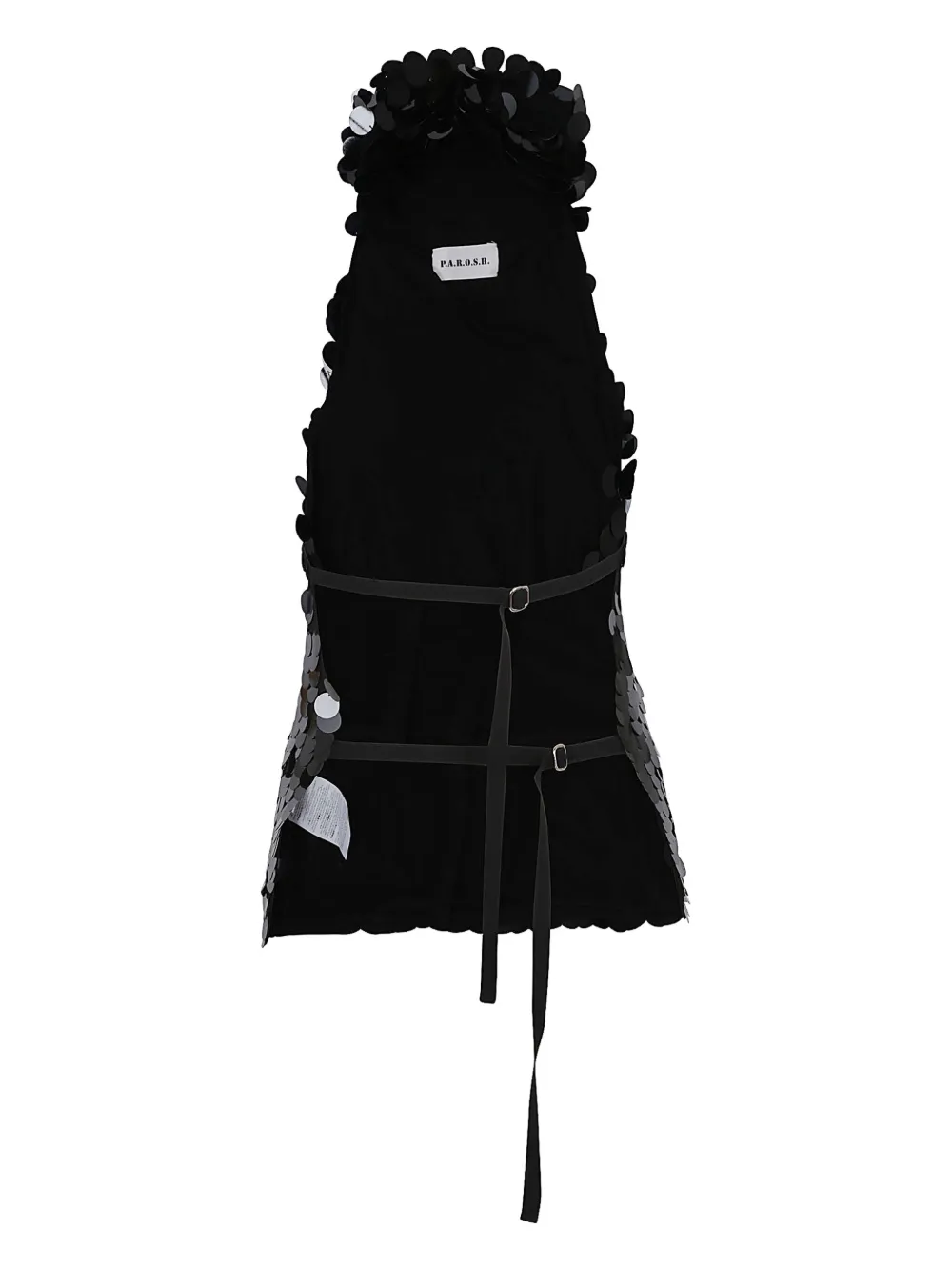 P.a.r.o.s.h Sequin-embellishment Halter Top In Black