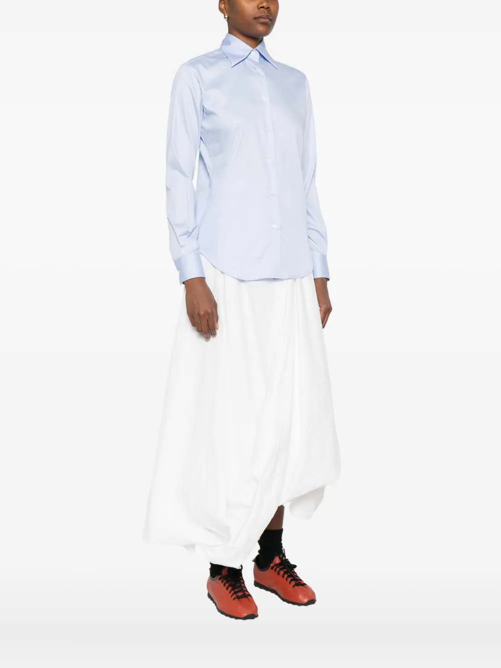 Mazzarelli Long-sleeve Button-up Shirt In Blue