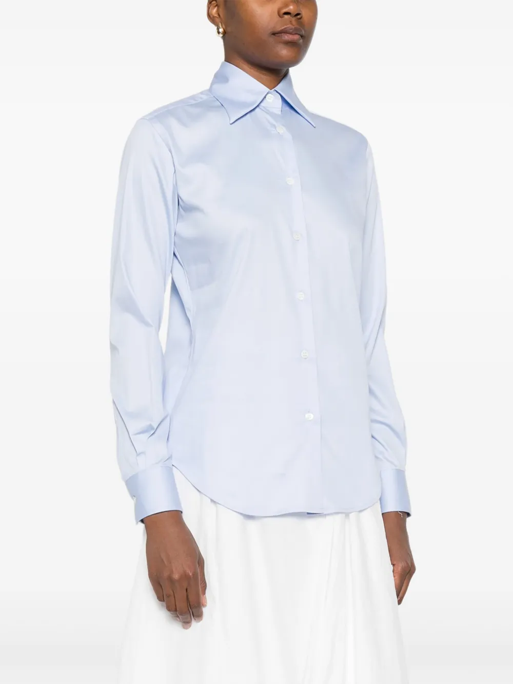 Mazzarelli Button-up blouse Blauw