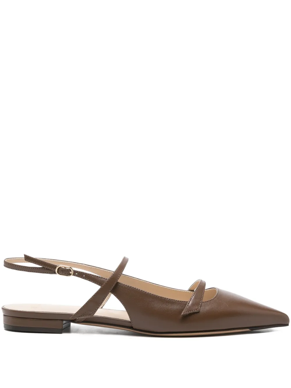 Alexandre Birman leather ballet flats Brown