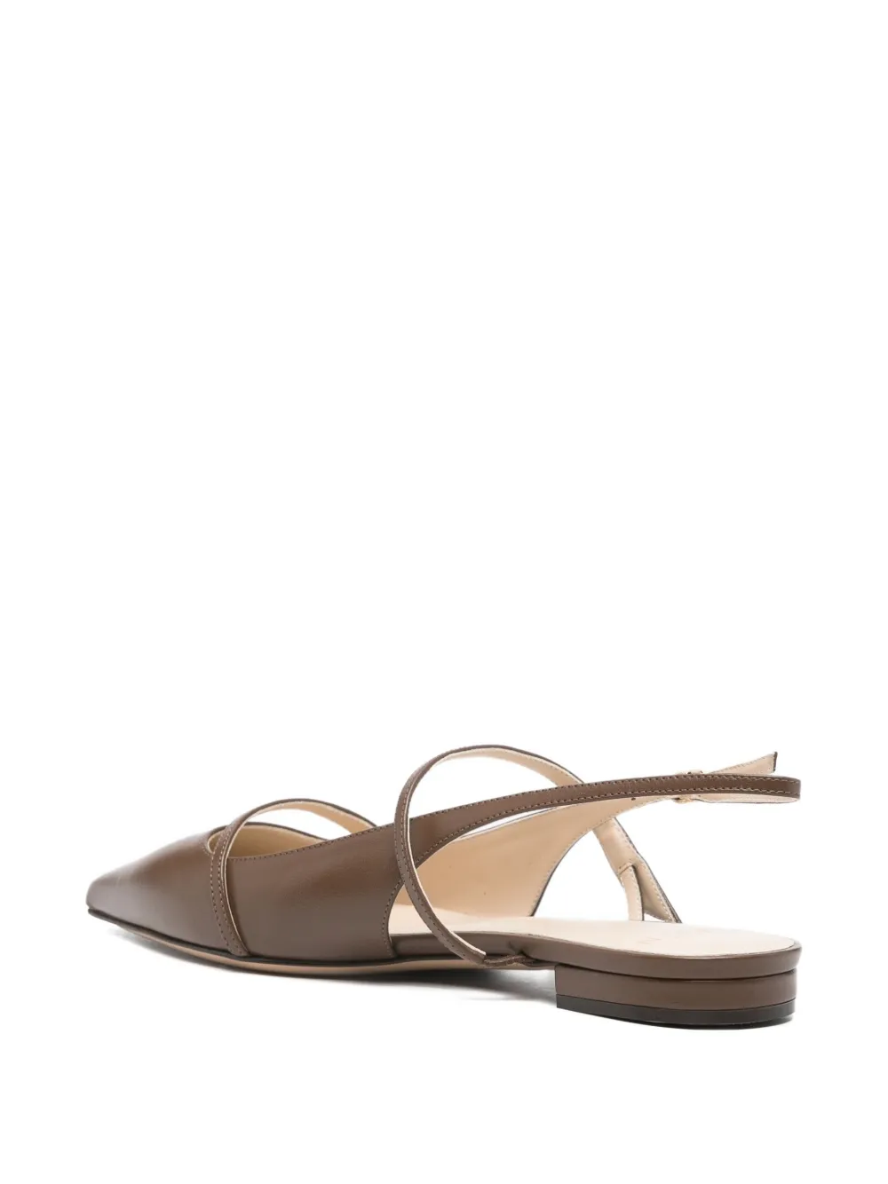 Alexandre Birman Leather Ballet Flats In Brown