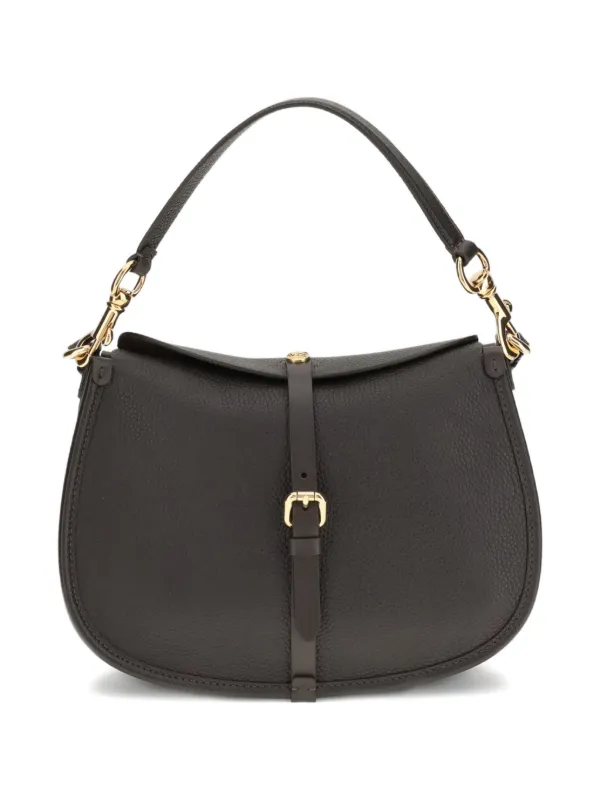 Etro Medium Leather Pony Bag in Brown