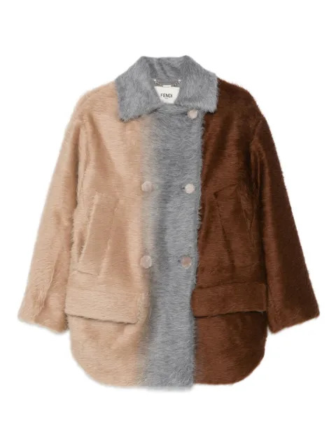 FENDI colour-block double-breasted jacket