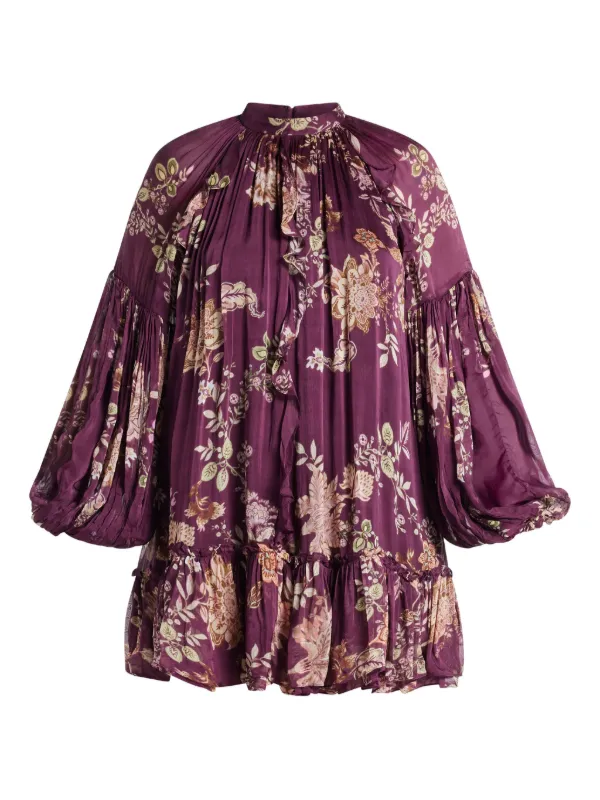 hemant and nandita purple dress Hemant & Nandita Anum Purple Viscose Dress S