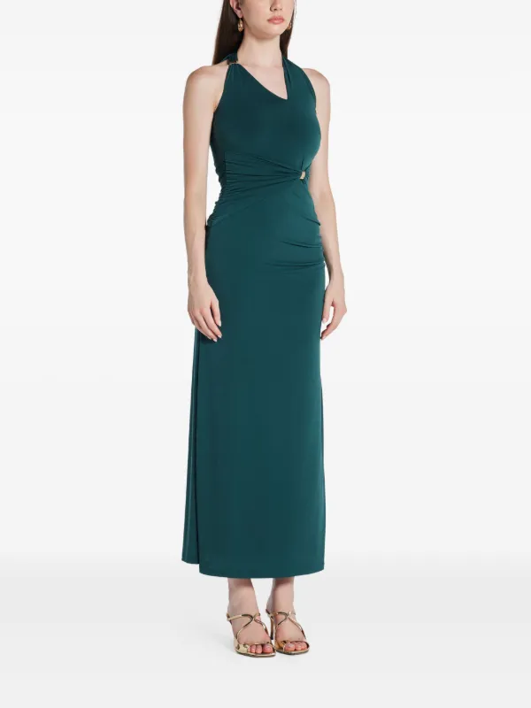 aurora green dress Aurora Ruched Organic Cotton Maxi Dress Spring Green / S main image 1