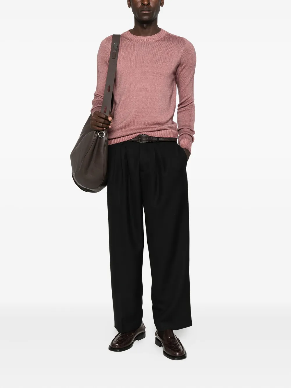 Nine In The Morning pleated-front trousers - Zwart