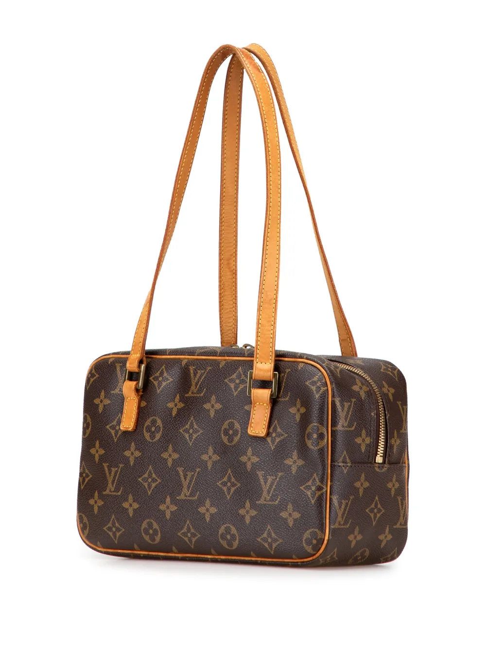 Pre-owned Louis Vuitton 2003 Monogram Cite Mm Shoulder Bag In Brown