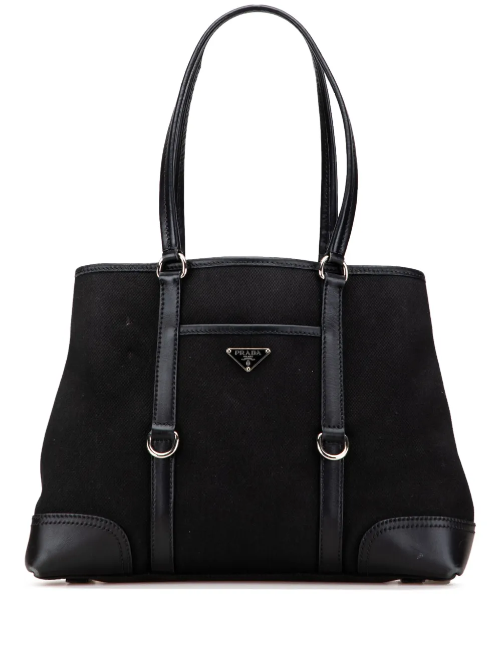 Prada Pre-Owned 2013-2025 キャンバス ハンドバッグ - ブラック Prada Pre-Owned 2013-2025 キャンバス ハンドバッグ - ブラック