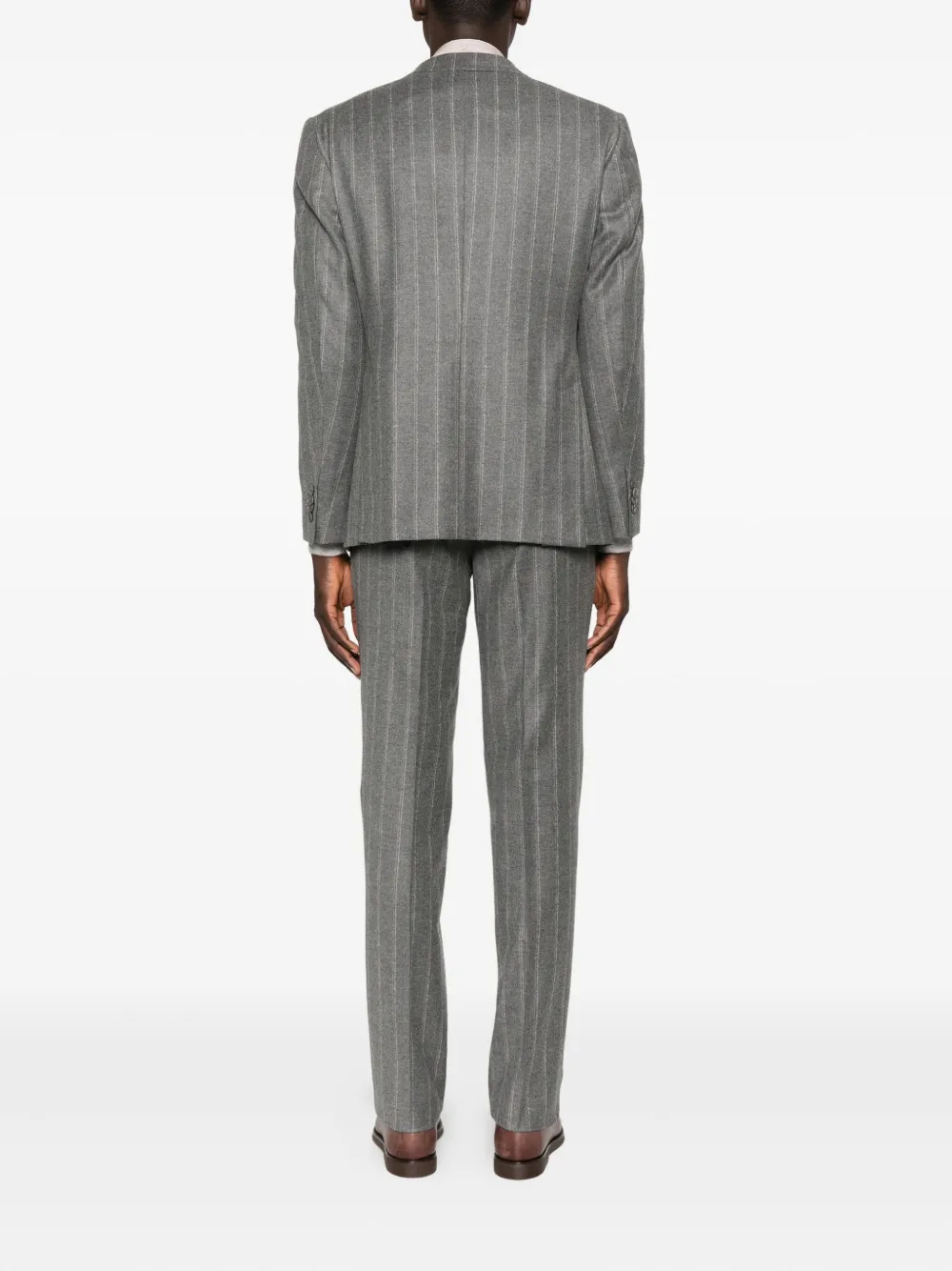 Luigi Bianchi Mantova Pinstripe Wool Suit In Gray