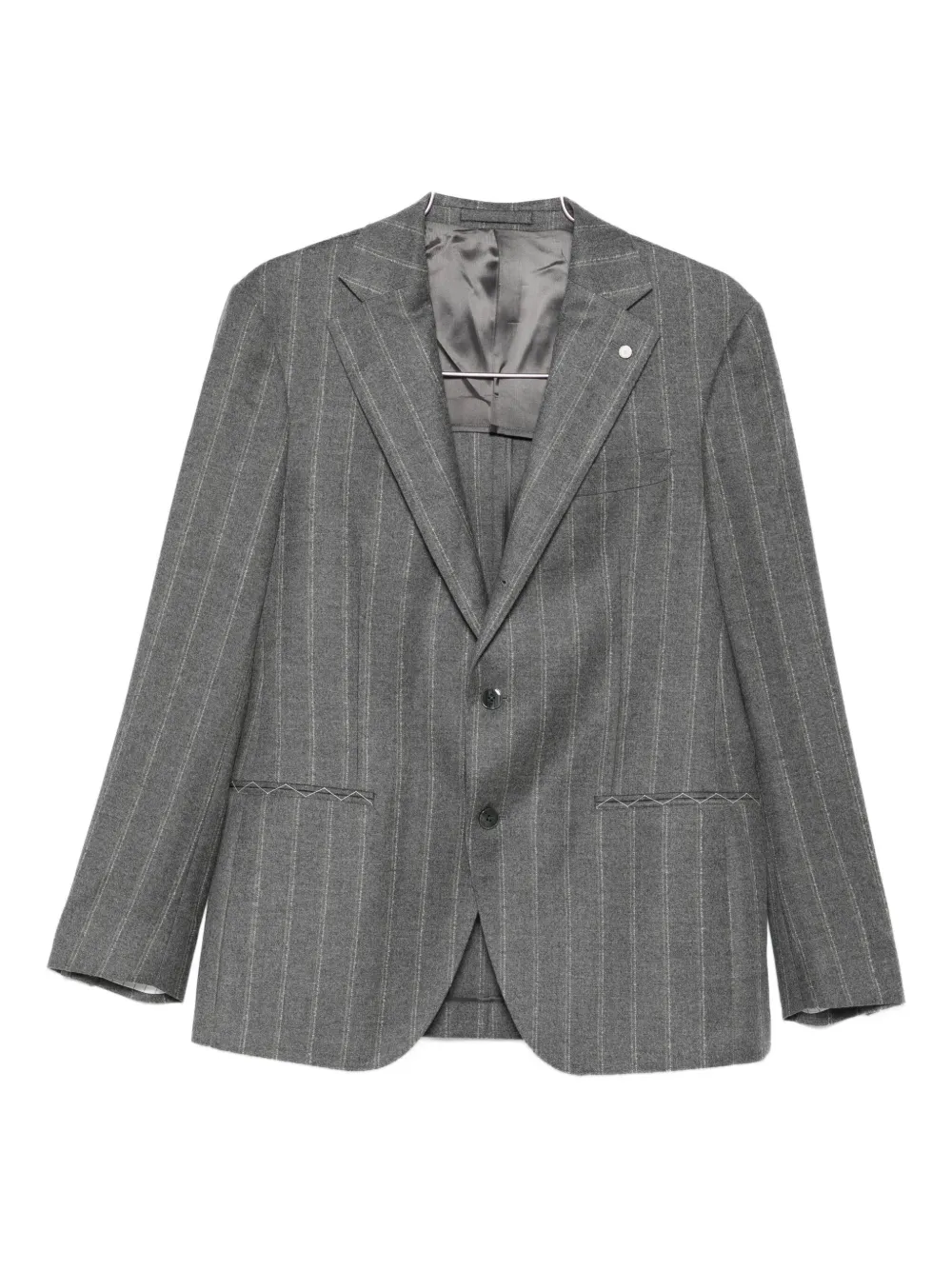 Luigi Bianchi Mantova Pinstripe Wool Suit In Gray