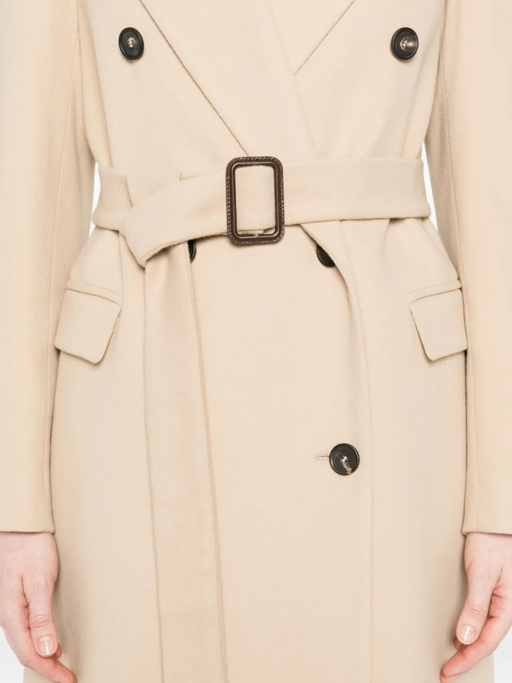 Tagliatore Jas met ceintuur Beige