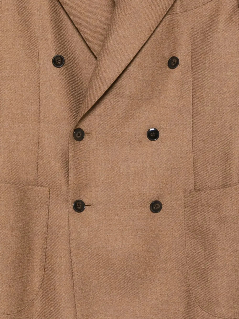 Luigi Bianchi Mantova Double-breasted Wool Blazer In Brown