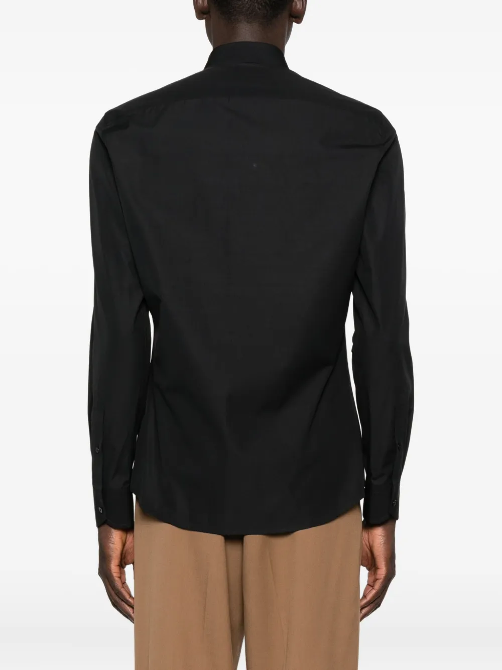 Fendi Logo-plaque Shirt In Black