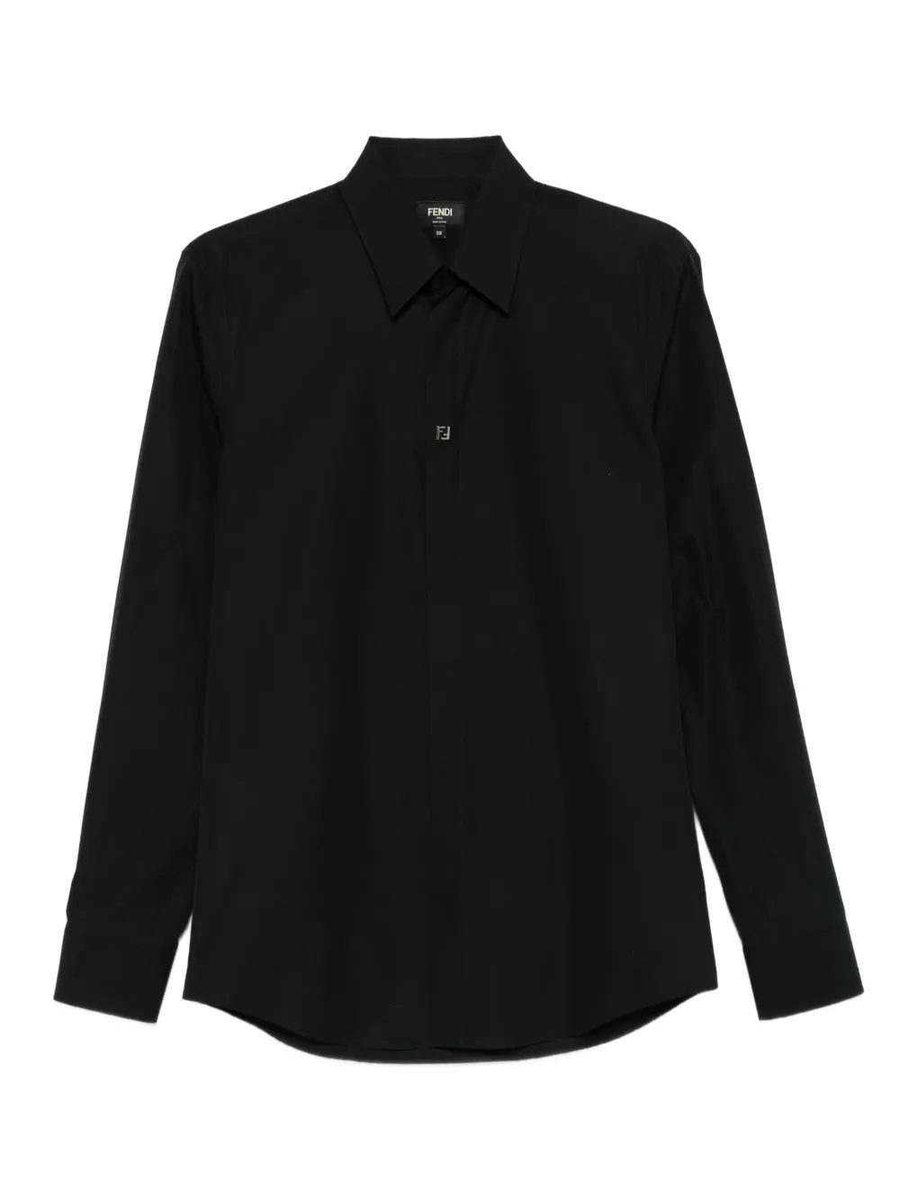 FENDI logo-plaque shirt | Black | Image 1