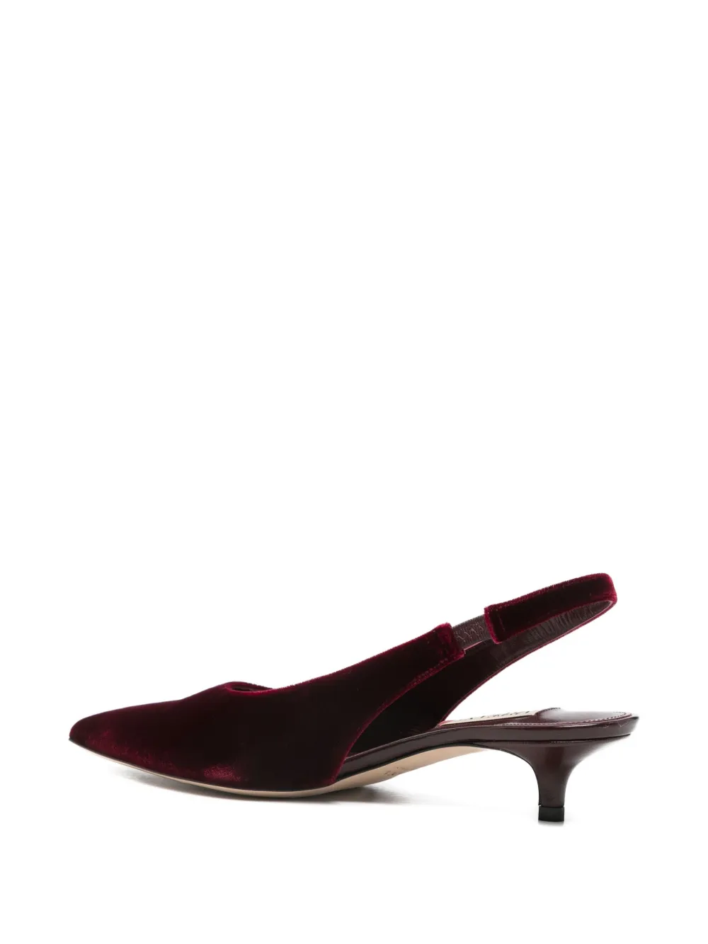 Arteana Leather Heeled Sandals In Burgundy