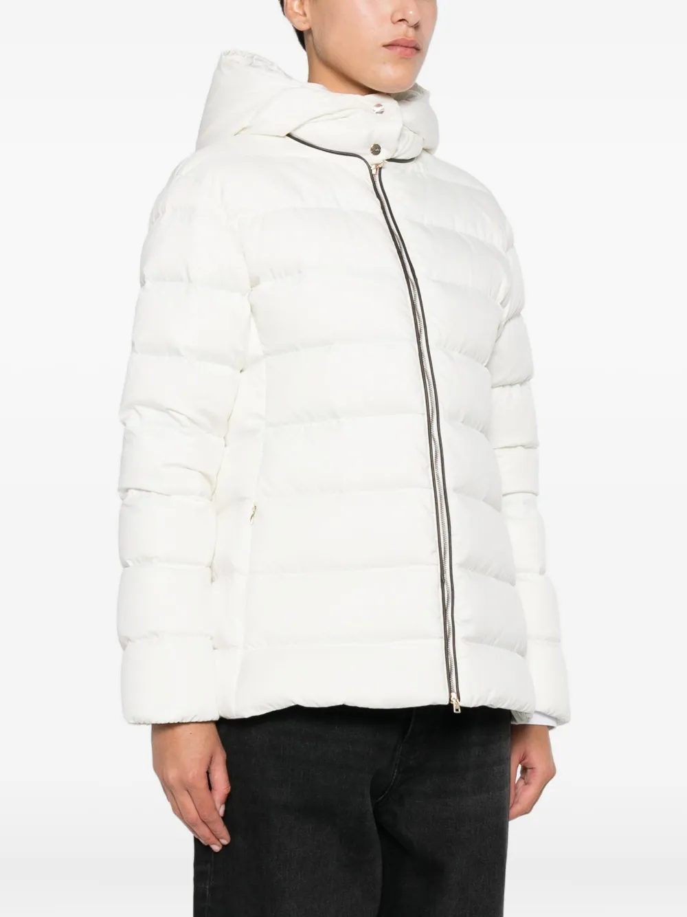 Herno Gevoerd jack met capuchon Wit