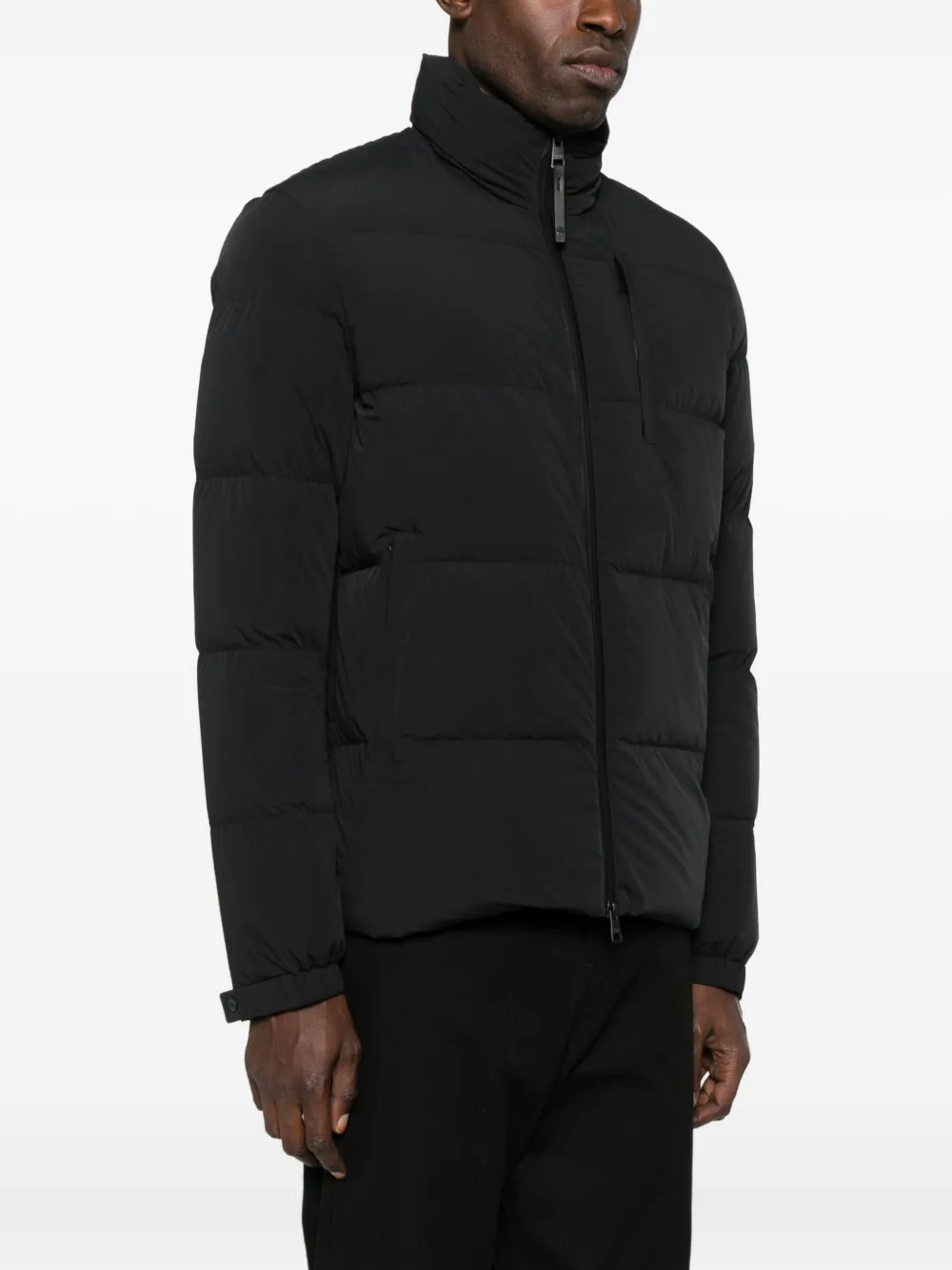 Duno Quilted Zip-front Jacket In Black