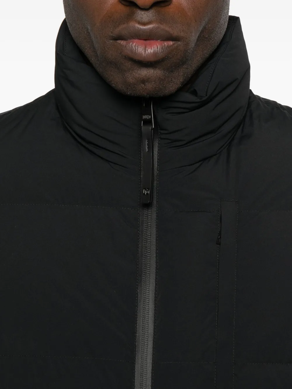 Duno Quilted Zip-front Jacket In Black