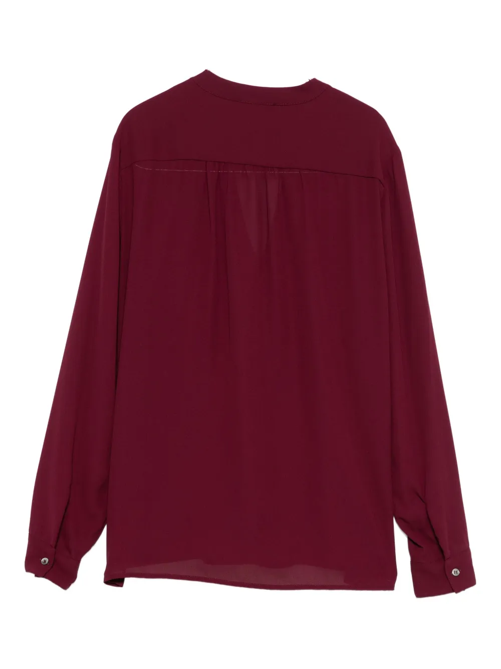 Blanca Vita keyhole-neckline long-sleeve top - Rood