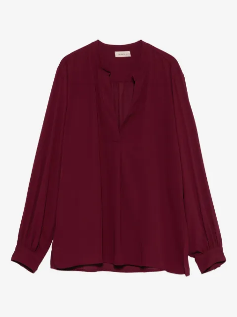 Blanca Vita keyhole-neckline long-sleeve top