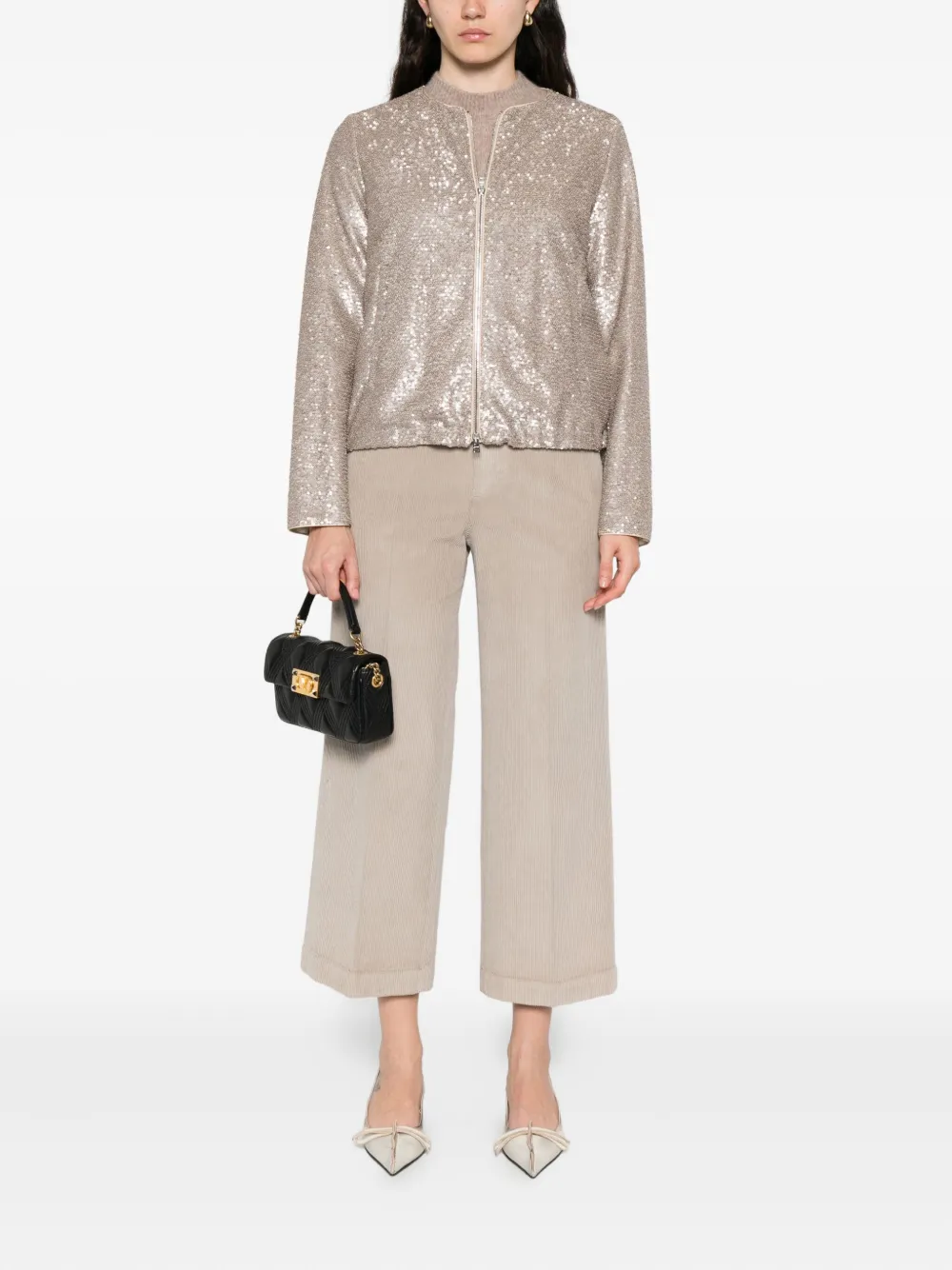 Herno sequinned zip-up jacket | Cropped Jackets | Image 2