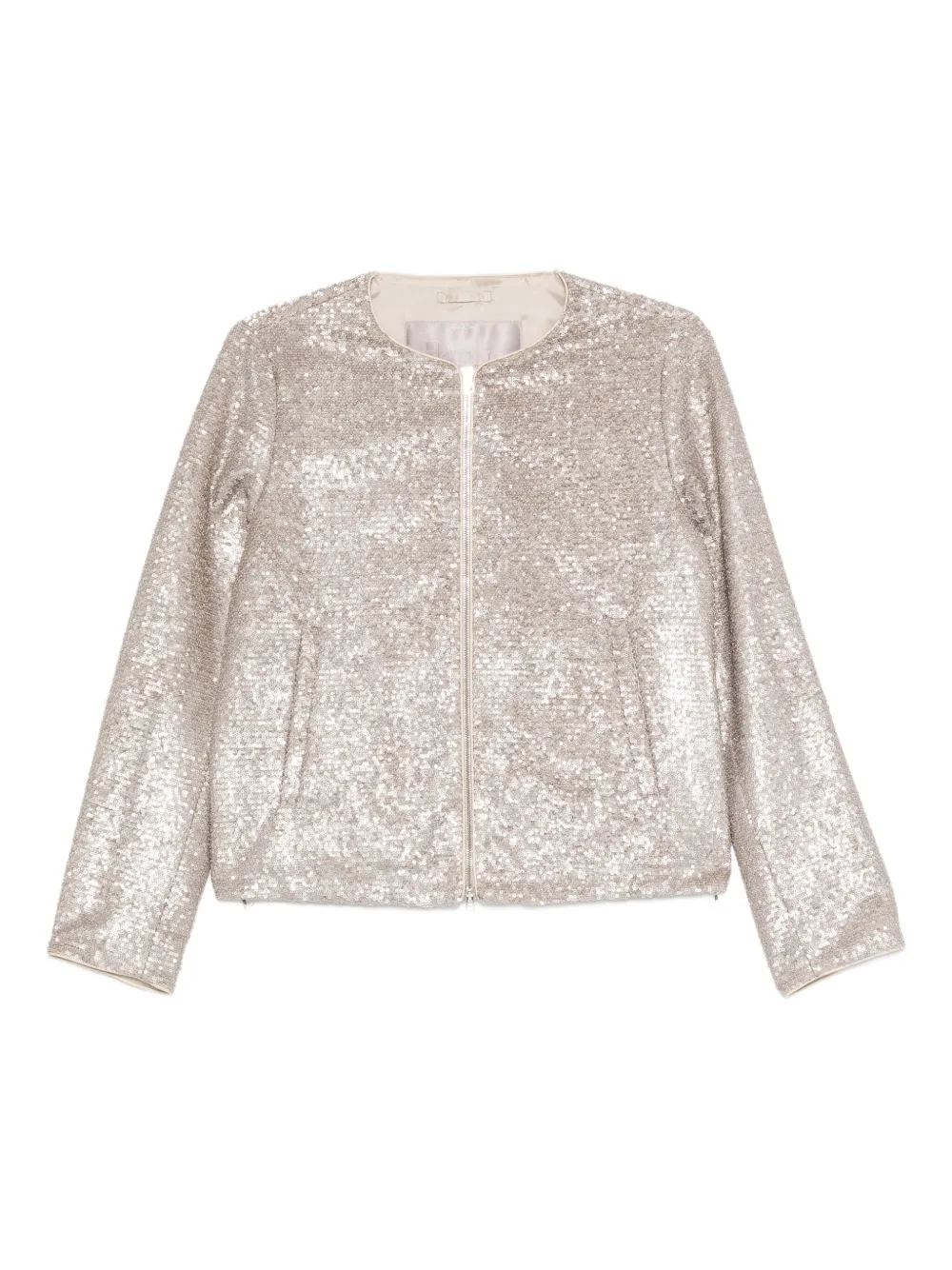 Herno sequinned zip-up jacket | Neutrals | Image 1