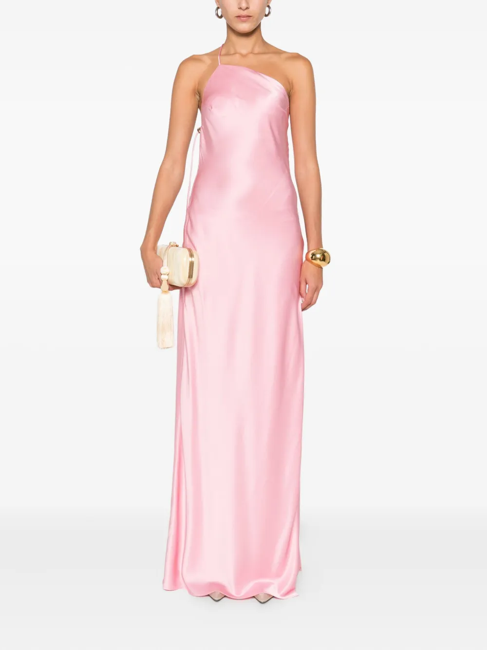 Danamé asymmetric slip dress - Roze