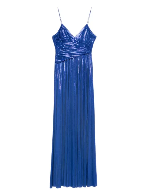 Retrofete metallic-effect maxi dress