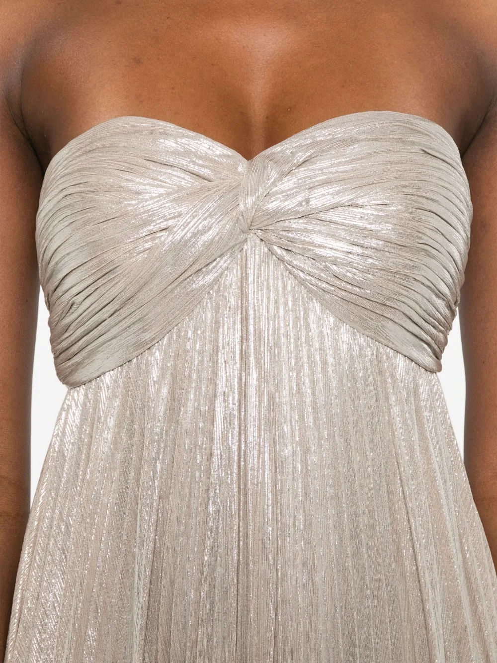 Retroféte Strapless-design Maxi Dress In Gray