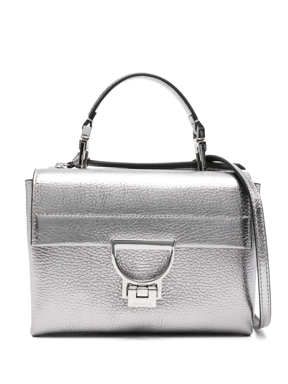 Coccinelle Arlettis metallic-effect shoulder bag | Silver | Image 1