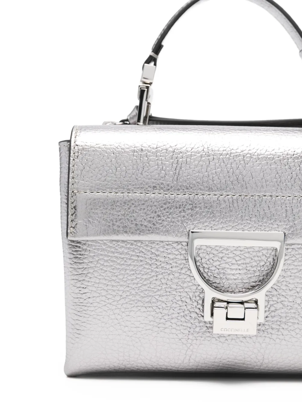 Coccinelle Arlettis schoudertas met metallic-effect Zilver