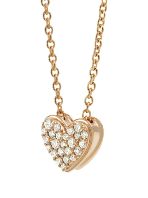 ALINKA 18K rose gold diamond Caviar Heart necklace