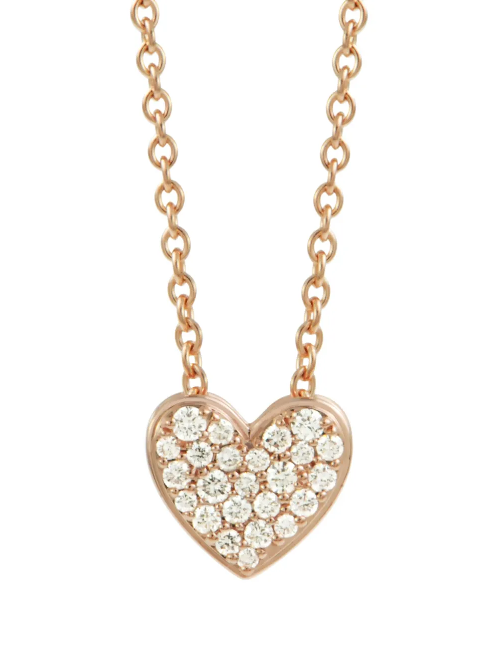 ALINKA 18K rose gold diamond Caviar Heart necklace | Image 2