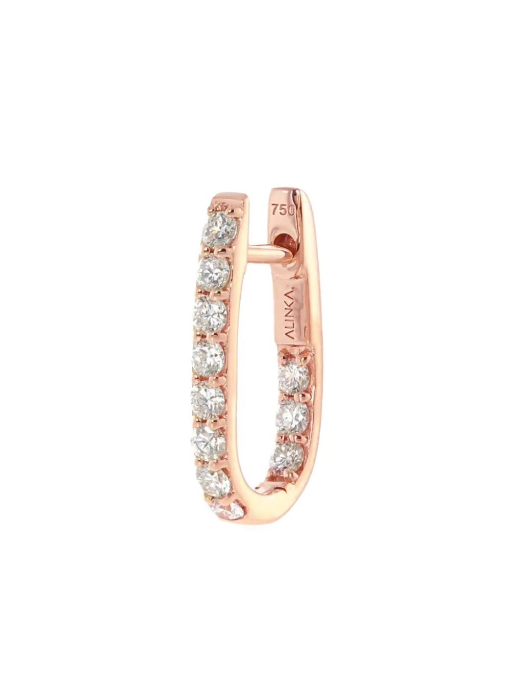 Alinka 18k Rose Gold Diamond Earring In Pink