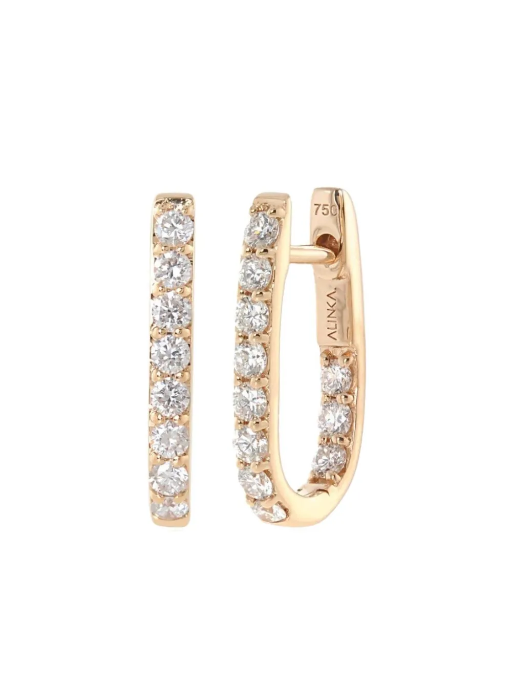 ALINKA 18K rose gold diamond earring | Pink | Image 1
