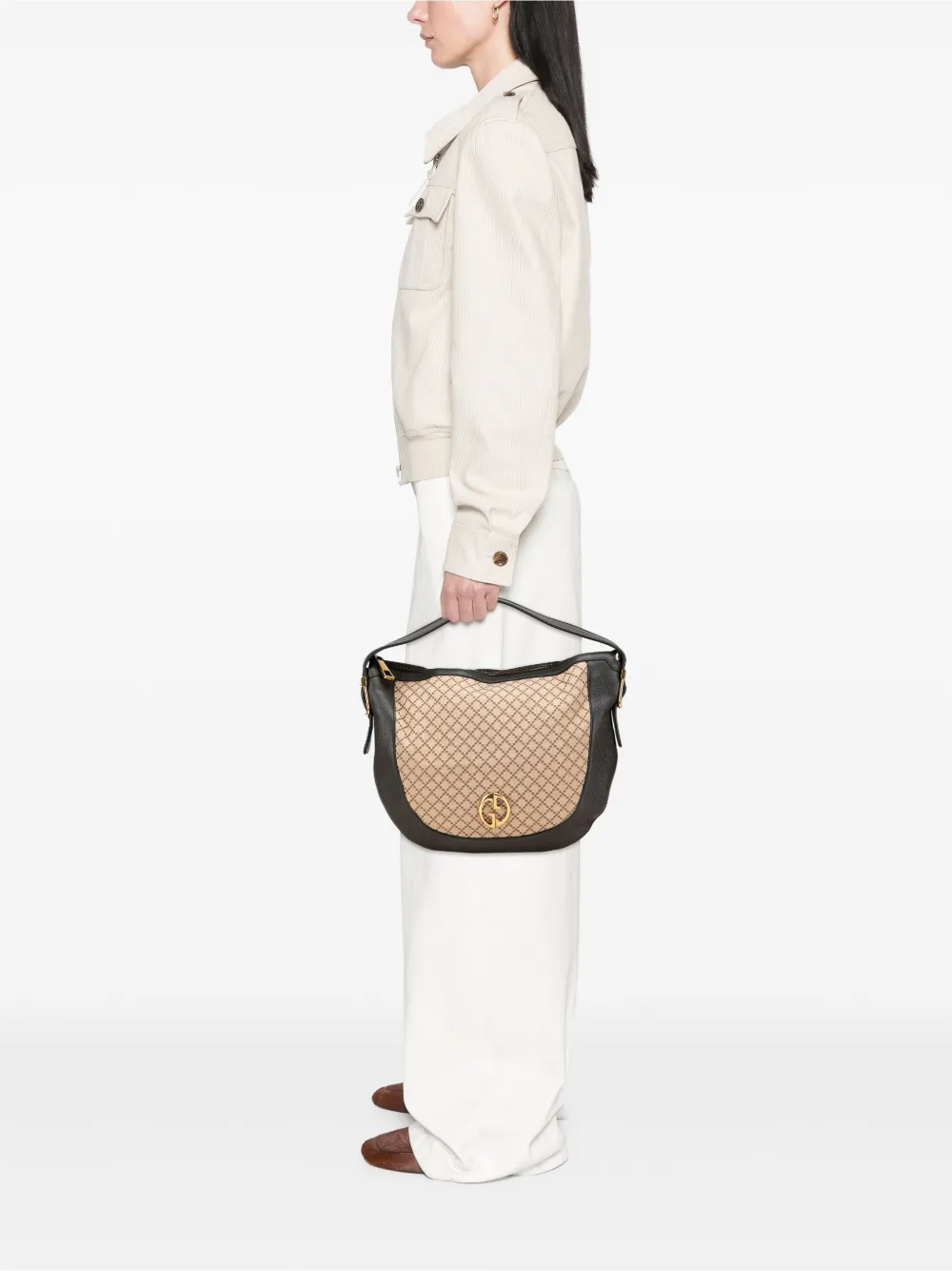 Gucci Pre-Owned 2000-2015 Diamante Canvas 1973 hobo bag | Pre-Owned | Image 2