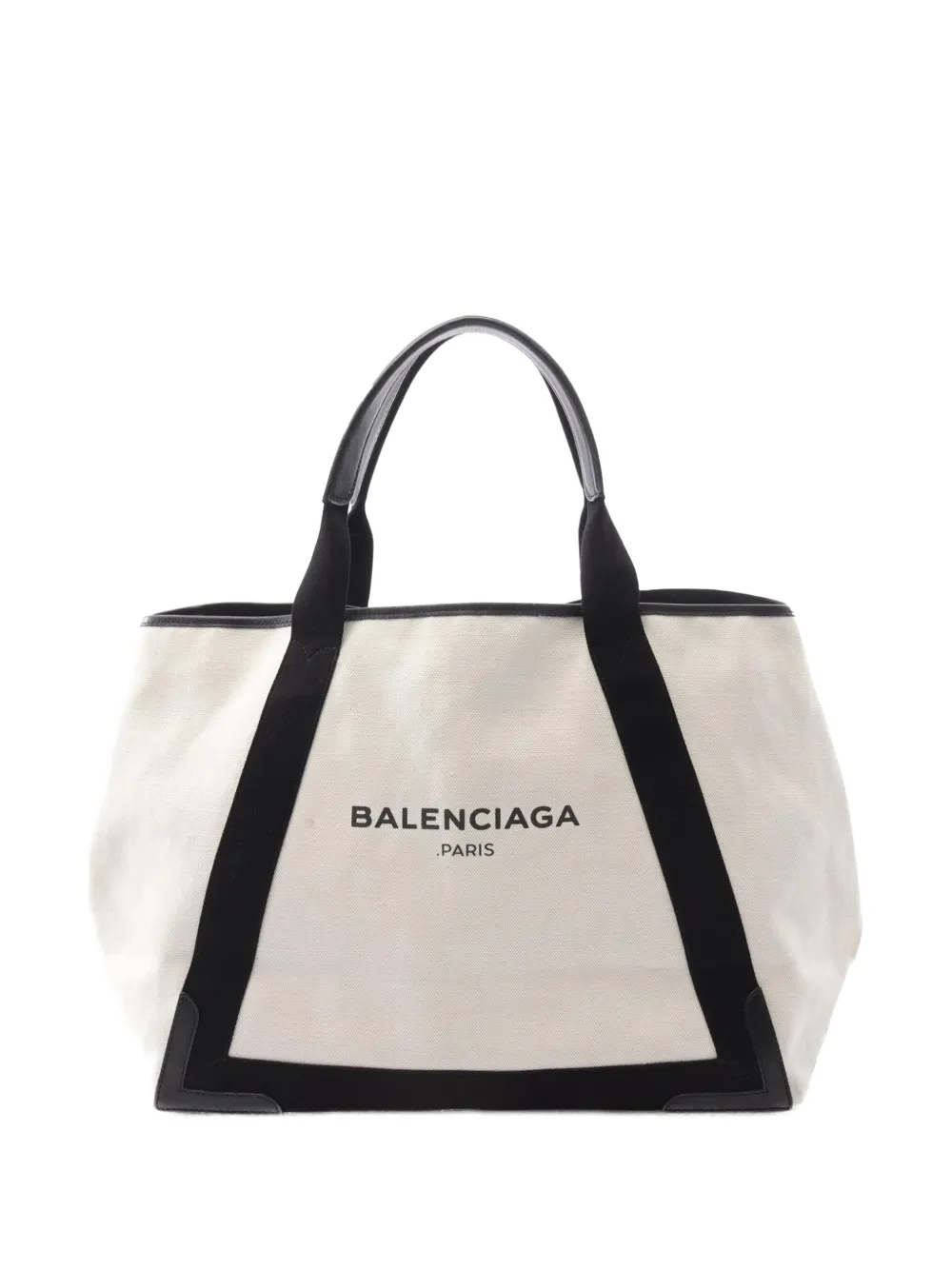 Balenciaga Pre-Owned 2012-2025 キャンバス ネイビーカバ M ハンドバッグ - ホワイト Balenciaga Pre-Owned 2012-2025 キャンバス ネイビーカバ M ハンドバッグ - ホワイト