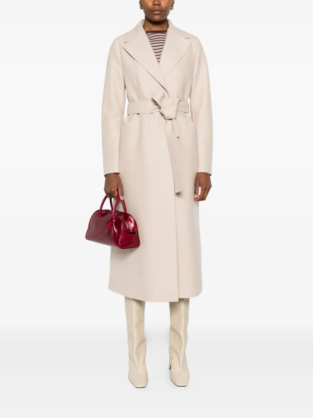 Harris Wharf London belted notched-lapels coat | Trench Coats & Raincoats | Image 2