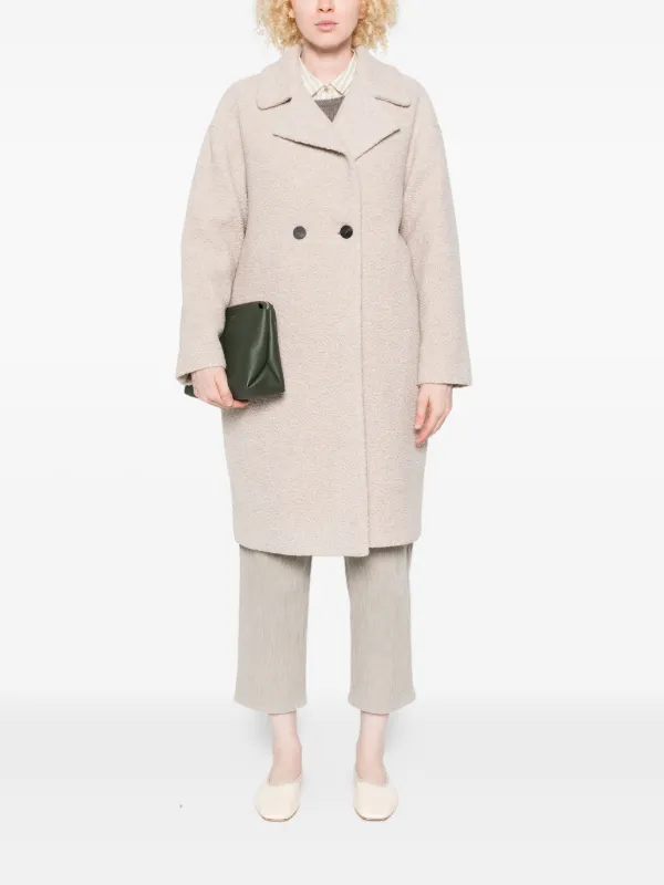 Harris Wharf London Bouclé double-breasted Coat Neutrals FARFETCH IN
