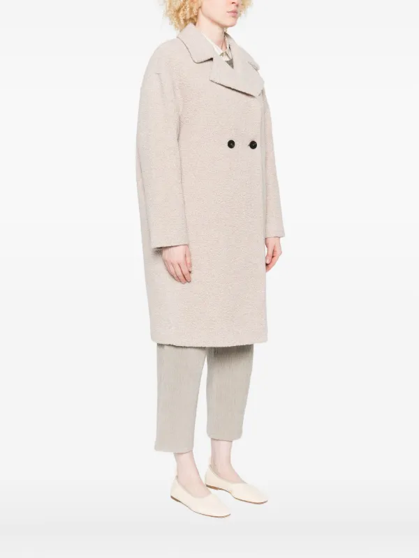 Harris Wharf London ブークレ ダブルコート | ニュートラル | FARFETCH JP