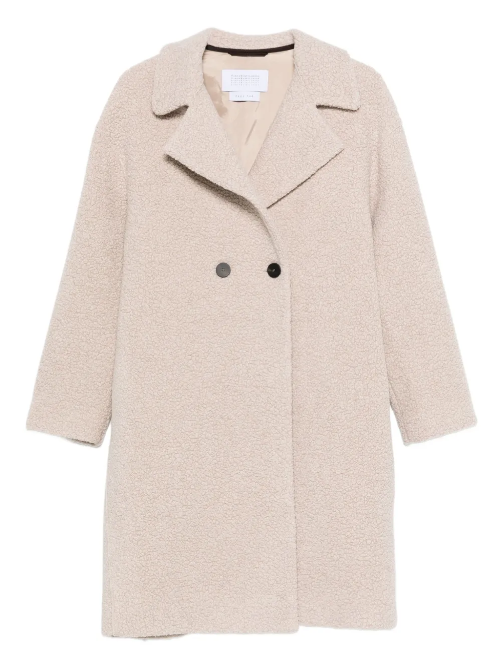 Harris Wharf London bouclé double-breasted coat | Neutrals | Image 1